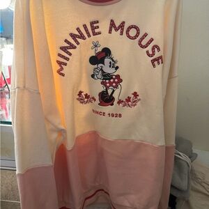 Minnie Mouse Sweatshirt in Cream and Pink